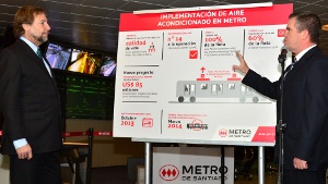 Gerente general de Metro y ministro de Transportes presentan plan de aire acondicionado